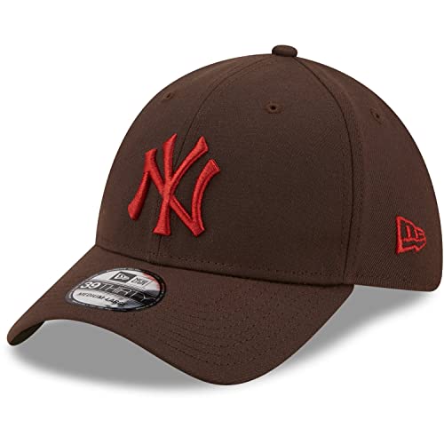 New Era - MLB New York Yankees League Essential 39Thirty Stretch Cap Farbe Braun, Größe M-L von New Era