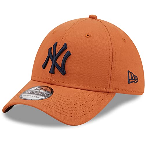 New Era - MLB New York Yankees League Essential 39Thirty Stretch Cap Farbe Braun, Größe S-M von New Era