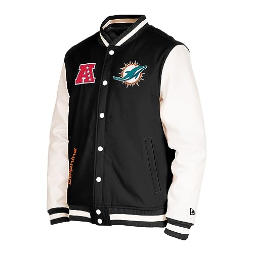 New Era Miami Dolphins NFL 2023 Sideline Black White Jacke - XL von New Era