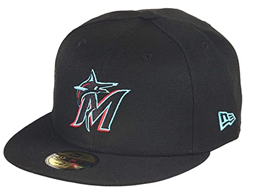 New Era Miami Marlins MLB AC Performance Black 59Fifty Basecap - 7 5/8-61cm (XL) von New Era