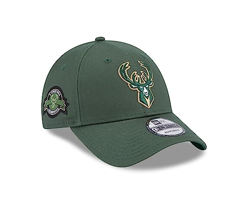 New Era Milwaukee Bucks NBA Team Side Patch Green 9Forty Adjustable Cap - One-Size von New Era
