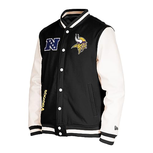 New Era Minnesota Vikings NFL 2023 Sideline Black White Jacke - M von New Era