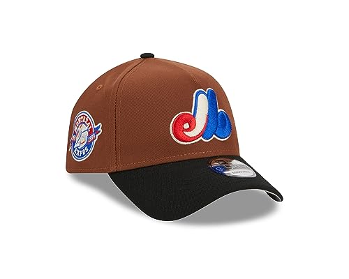New Era Montreal Expos MLB Harvest 25th Anniversary Brown Black 9Forty A-Frame Snapback Cap - One-Size von New Era