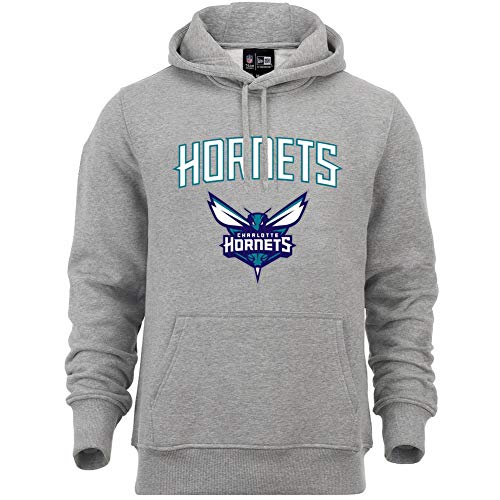 New Era - NBA Charlotte Hornets Team Logo Hoodie - Grau Größe M, Farbe Grau von New Era