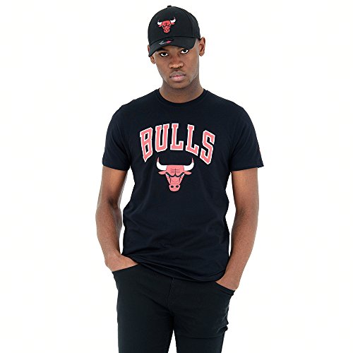 New Era - NBA Chicago Bulls Team Logo T-Shirt - Schwarz Farbe Schwarz, Größe XL von New Era