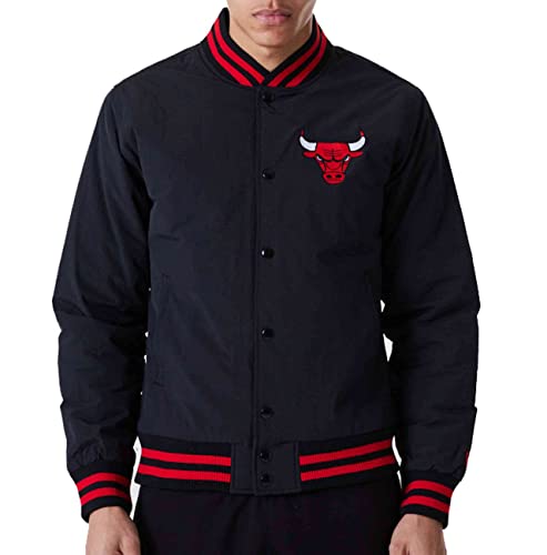 New Era - NBA Chicago Bulls Team Logo Bomber Jacke Farbe Schwarz, Größe XL von New Era