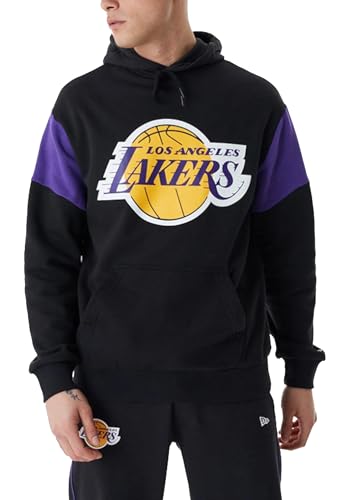 New Era NBA Color Insert OS Hoody LOSLAK BLKTRP LOS Angeles Lakers, MÄNNLICH Kapuzenpullover, von New Era