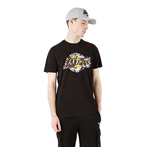 New Era NBA Los Angeles Lakers Seasonal Infill T-Shirt Herren schwarz, M von New Era