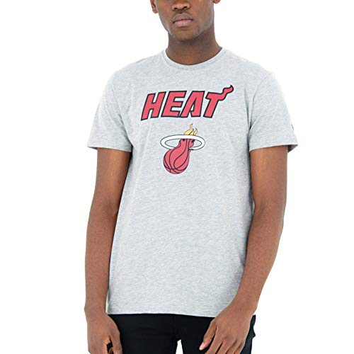 New Era - NBA Miami Heat Team Logo T-Shirt - Grau Farbe Grau, Größe XS von New Era