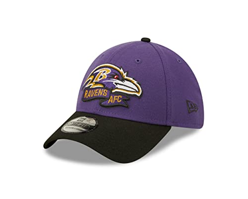 New Era NFL Baltimore Ravens Official 2022 Sideline Secondary 39THIRTY Stretch Fit Cap, Größe :S/M von New Era