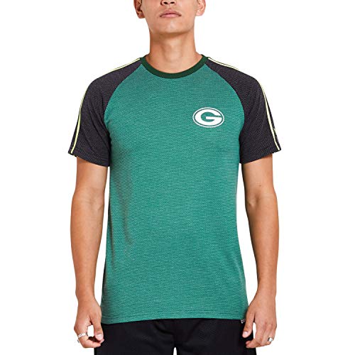 New Era NFL Green Bay Packers Stripe Raglan Tee T-Shirt, Größe :M von New Era
