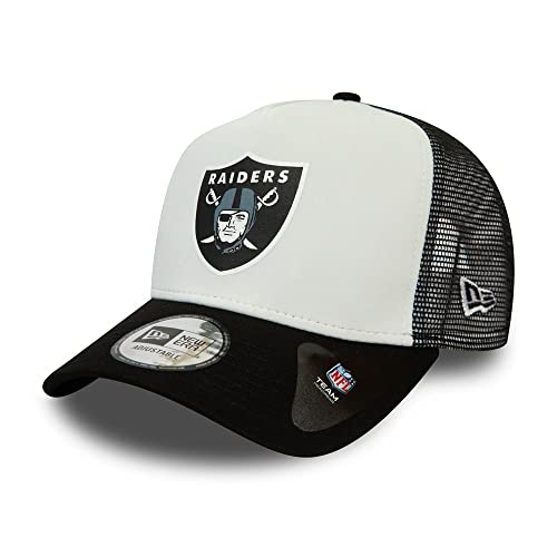 New Era - NFL Las Vegas Raiders Colour Block Trucker Snapback Cap - Schwarz-Weiß Farbe Schwarz-Weiß, Größe One Size von New Era