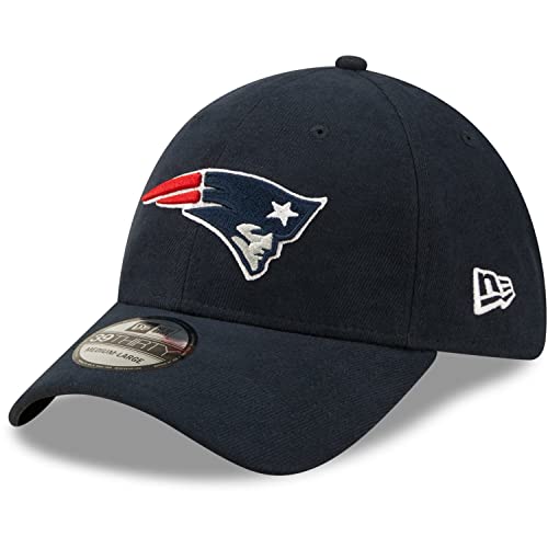 New Era - NFL New England Patriots Comfort 39Thirty Stretch Cap Farbe Blau, Größe M-L von New Era