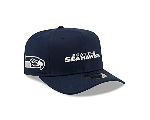 New Era - NFL Seattle Seahawks Team Wordmark 9Fifty Stretch Snapback Cap Farbe Blau, Größe S-M von New Era