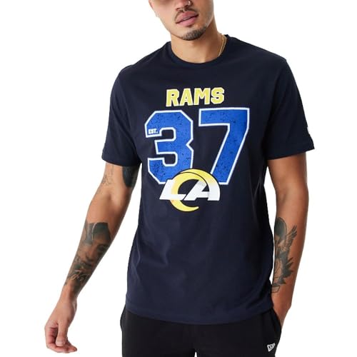 New Era NFL Shirt - Distressed Los Angeles Rams Navy - L von New Era