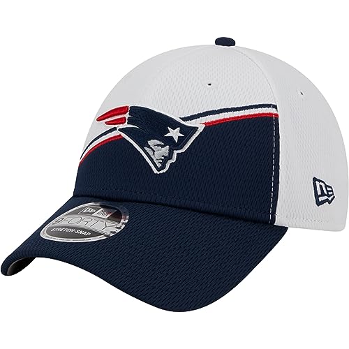 New Era New England Patriots NFL 2023 Sideline White Blue 9Forty Stretch Snapback Cap - One-Size von New Era