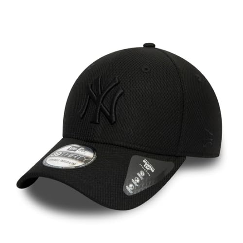 New Era New York Yankees MLB Black Stretch Diamond 39Thirty Stretch Cap - S-M (6 3/8-7 1/4) von New Era