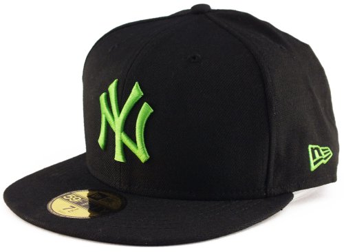 New Era New York Yankees 59fifty Cap Season Basic Black/Island Green - 7 1/2-60cm von New Era