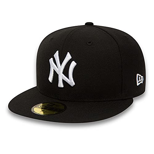 New Era New York Yankees MLB Basic Black Base Black White 59Fifty Cap - 7 3/8-59cm (L) von New Era