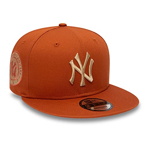 New Era New York Yankees MLB Side Patch Brown 9Fifty Snaback Cap - S-M (6 3/8-7 1/4) von New Era