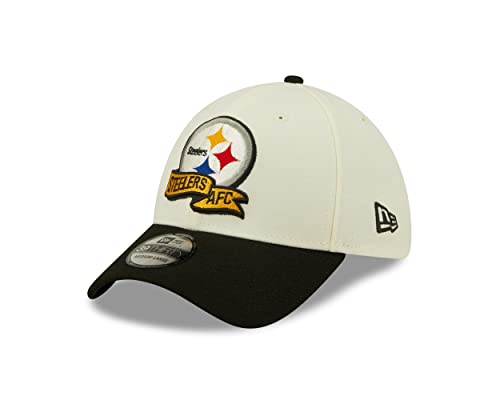 New Era Pittsburgh Steelers NFL 2022 Sideline Chrome White 39Thirty Stretch Cap - S-M (6 3/8-7 1/4) von New Era