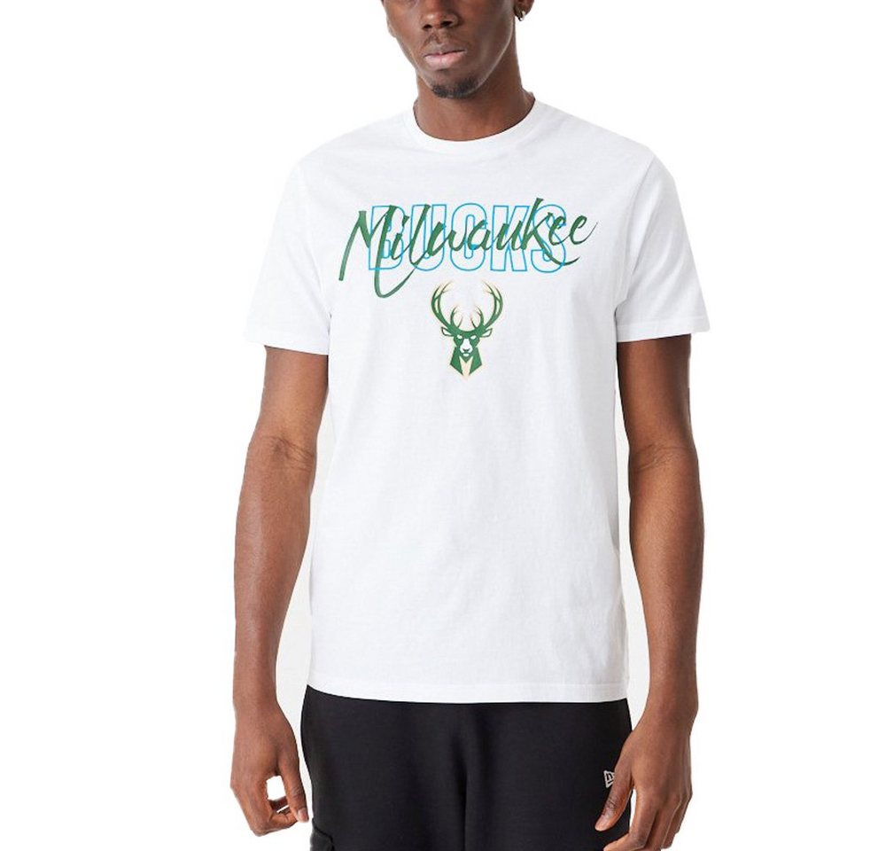 New Era Print-Shirt SCRIPT NBA Milwaukee Bucks von New Era