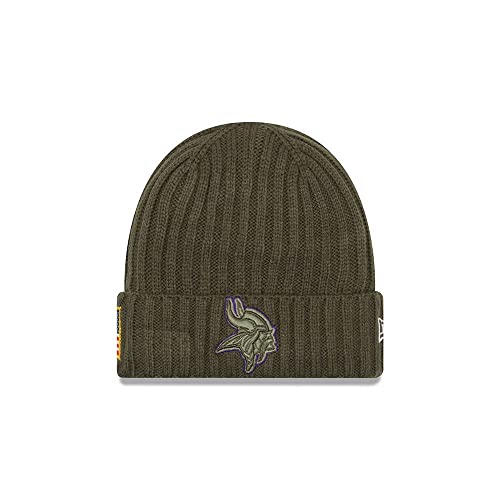 New Era Salute to Service Wintermütze - Minnesota Vikings Oliv von New Era