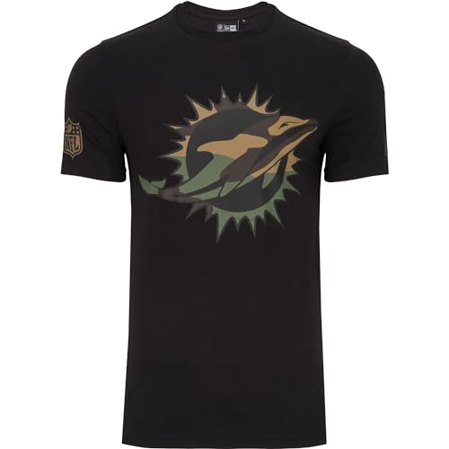 New Era Shirt - NFL Miami Dolphins schwarz/Wood camo - L von New Era