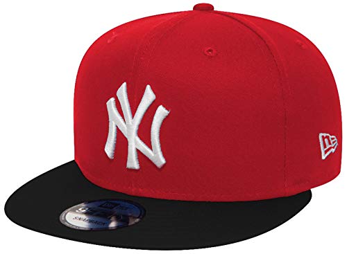 New Era New York Yankees MLB Cotton Block Rot Schwarz 9Fifty Cap - S-M (6 3/8-7 1/4) von New Era