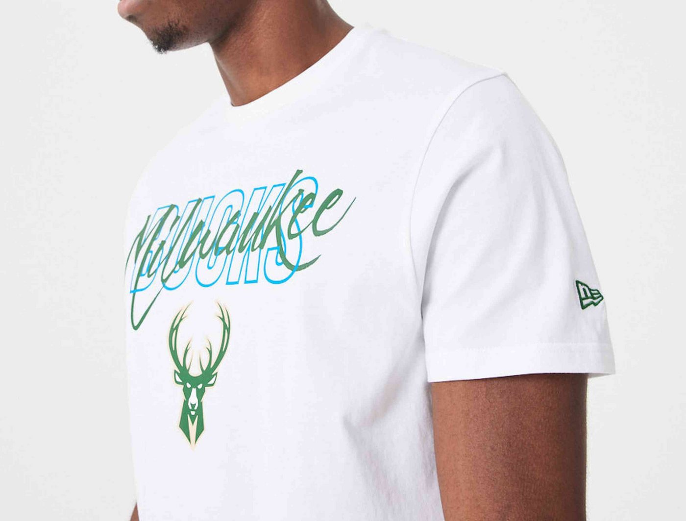 New Era T-Shirt NBA Milwaukee Bucks Script Tee von New Era