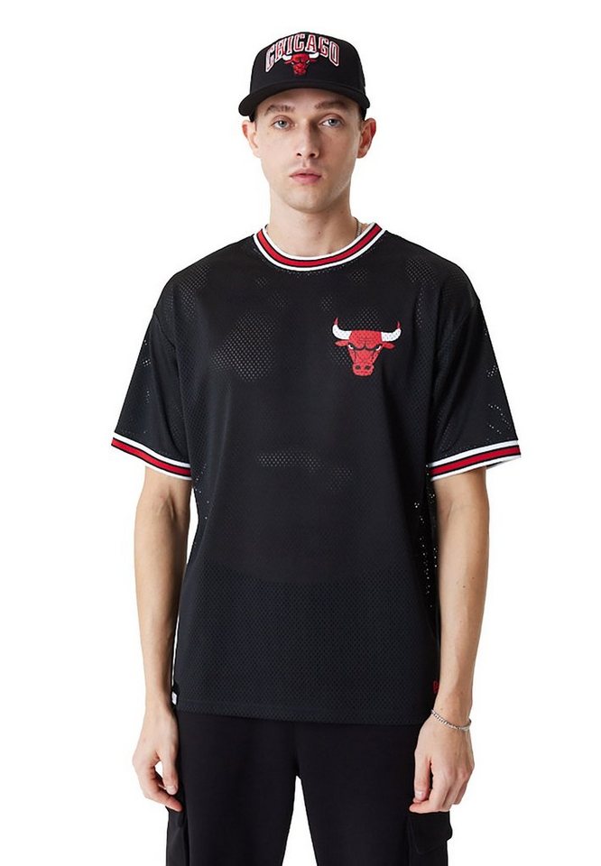 New Era T-Shirt New Era Herren T-Shirt NBA OS MESH TEE CHICAGO BULLS Black Schwarz von New Era