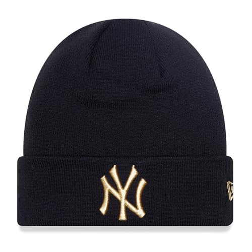 New Era Wintermütze Beanie - METALLIC Gold New York Yankees von New Era