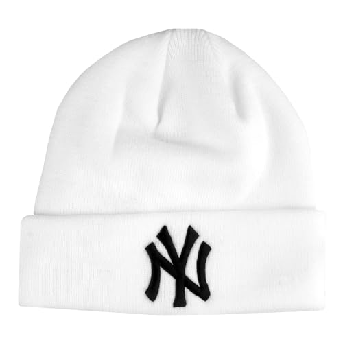 New Era Wintermütze Cuff Beanie - New York Yankees weiß von New Era