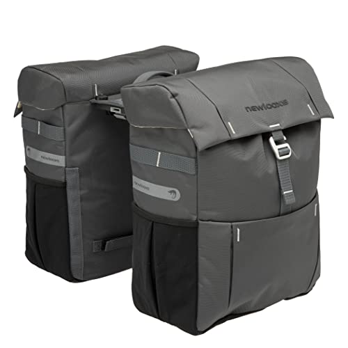 New Looxs Unisex-Adult Vigo Double MIK Doppelte Fahrradtasche, Grey, 37 Liter von New Looxs