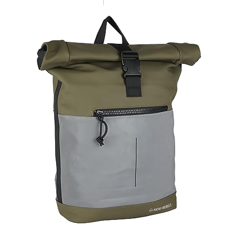 New Rebels Bowie Cape Coral Olive Grün 15L Rucksack Reflektion Wasserabweisend Laptop 13.3 von New Rebels