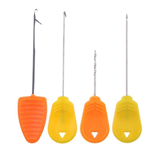 NewShot Baiting Needle Tool (Set of 4)- Coarse Carp Sea Fishing Nut Boilie Needles Drill Stringer Needle, Baiting Needle von NewShot
