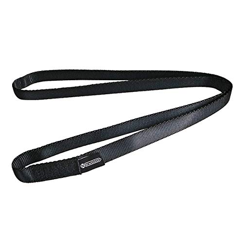 Newdoar 16mm Nylon Sling Runners 23kN Rock Climbing Loop Lightweight Yoga Slinging (Schwarz 24inch 1pcs) von NewDoar