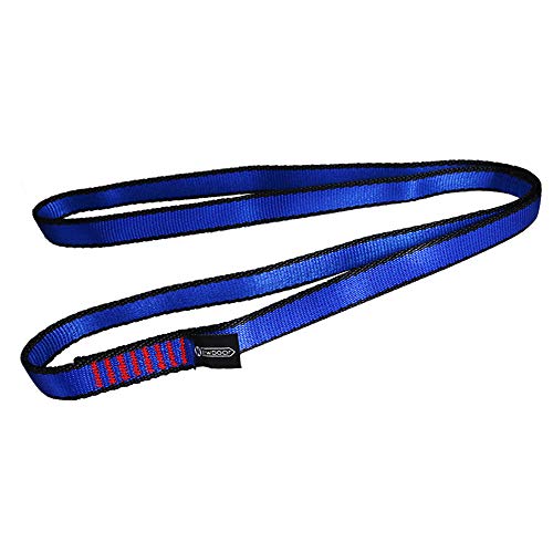 NewDoar Kletterschlinge 16 mm Nylon-Schlingenläufer 22 KN 4840 LB Kletterseil zum Klettern, Erstellen von Ankersystemen, Abseilausrüstung, perfekt für Baumarbeiten-Blue/120/3 von NewDoar