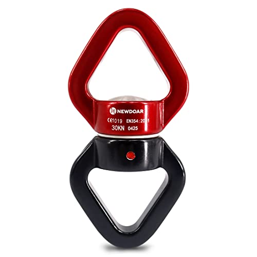 NewDoar Swing Swivel, 30KN CE-zertifiziertes, Rotator Swing Spinner Micro Swivel Device für Swing Aerial Dance/Yoga/Schaukel/hängende Hängematte/Klettern Baumpfleger (Rot Schwarz) von NewDoar