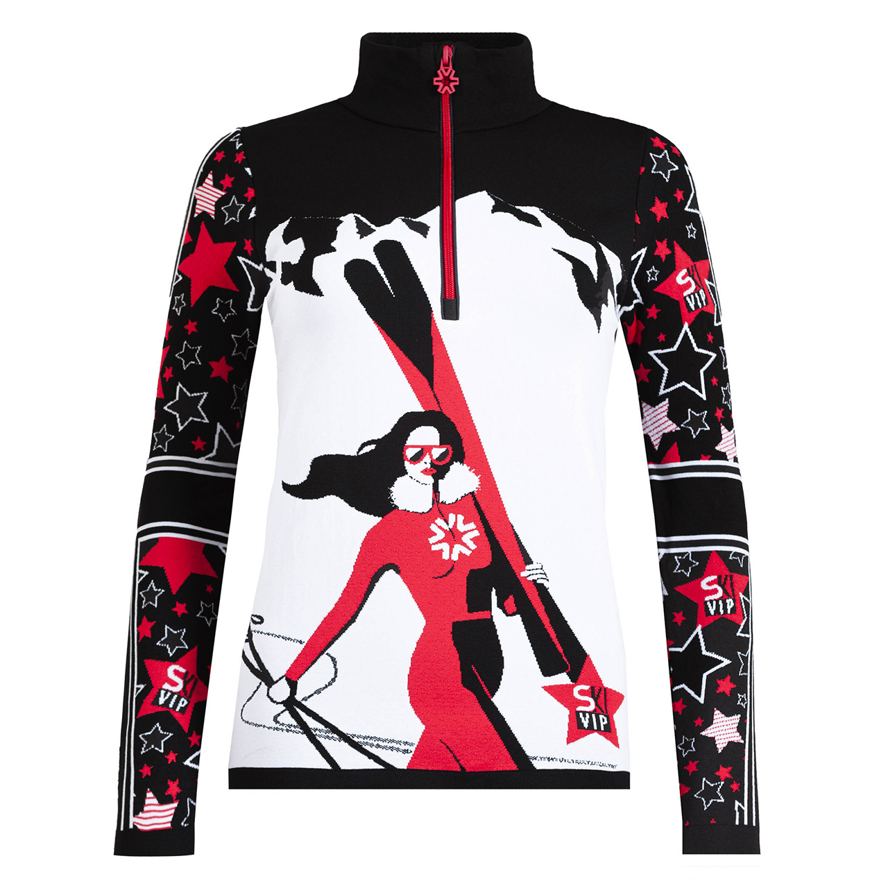 Newland Damen Skishirt AFRODITE black/red von Newland