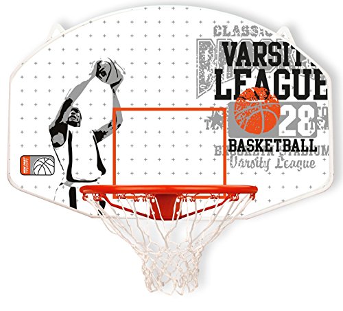 New Port Outdoor Mit Netz Basketballkorb, Weiß/Grau/Orange, One Size von SCHREUDERS SPORT