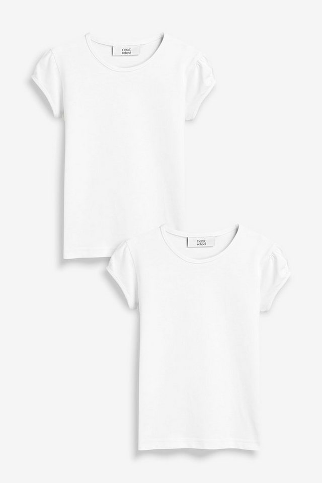 Next T-Shirt T-Shirts mit Puffärmeln, 2er-Pack (2-tlg) von Next