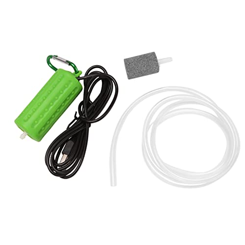 Nicfaky USB-Mini-Belüftungspumpe, Aquarium-Luftsprudler, ultra-leise, Mini-Fischtank, zum Angeln, Sauerstoffpumpe, Grün von Nicfaky