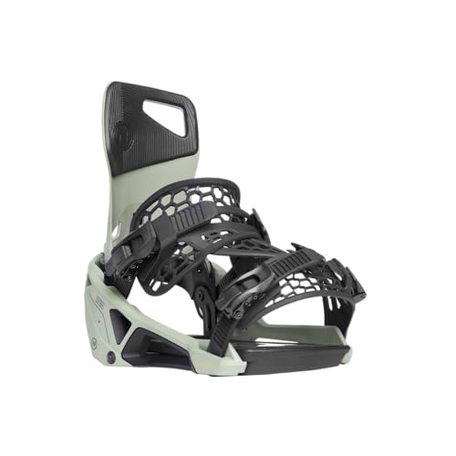 Nidecker Unisex-Erwachsene Supermatic Snowboard-Bindungen, Oliv/Blatt für Mich (Leaf It to Me), M (4.5-8.5) von Nidecker