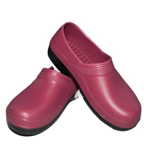 NihaoWXM Chef-Schuhe wasserdichte Herren Küchenschuhe Professionelle Koch Clogs Schuhe Garten Wasserdicht Plus Größe for Tierarbeiter(Color 4,45) von NihaoWXM