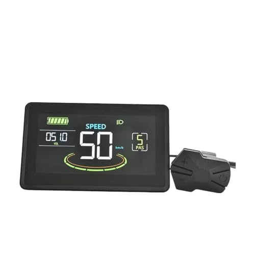 Nihcora H6C E-Bike LCD-Display Messgerät 24V-60V E-Scooter LCD-Panel Farbbildschirm mit USB UART für E-Bike-Ersatzteile (5PIN) von Nihcora