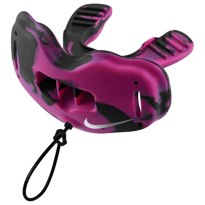Nike Alpha Lip Protector Mouthguard + quick release Strap - schwarz-pink von Nike, Inc.