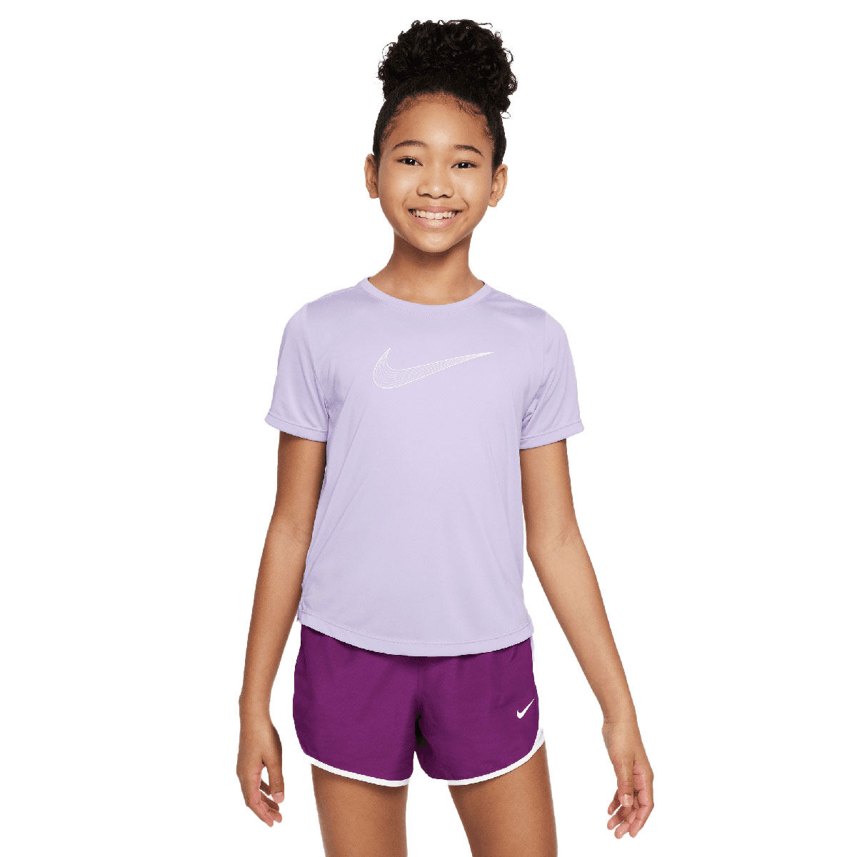 Nike Junior Girls One Golf T-Shirt, Unisex, Hydrangeas/white, 10-12years | American Golf von Nike Golf