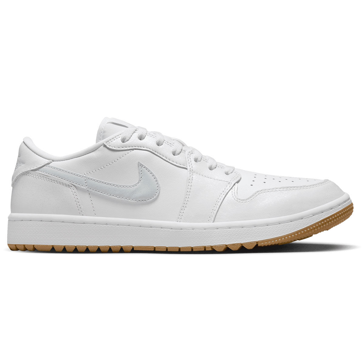 Nike Men's Air Jordan 1 Low G Waterproof Spikeless Golf Shoes, Mens, White/pure platinum/gum brown, 11 | American Golf von Nike Golf