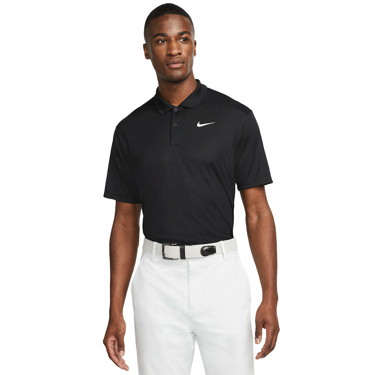 Nike Men's Dri-FIT Victory Golf Polo Shirt, Mens, Black/white, Medium | American Golf von Nike Golf